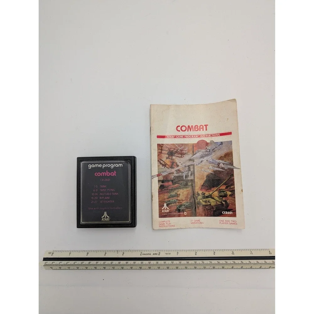 Atari 2600 Combat Game Cartridge CX-2601 with Original Manual Instructions